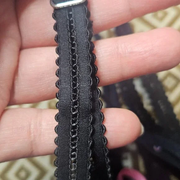 Victoria's Secret Sexy Little Things Babydoll SZ Large Black Sheer Rhinestones - Picture 13 of 14